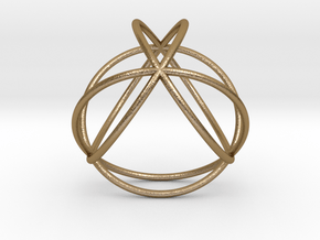 TetraSphere 1.8" in Polished Gold Steel