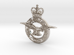 Royal air force logo in Rhodium Plated Brass