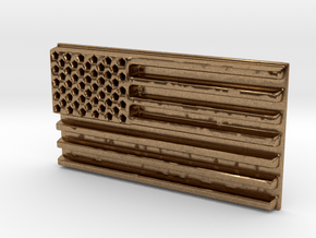 American flag in Natural Brass