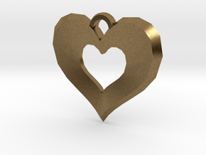 Heart pendant in Natural Bronze