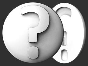 Paperweight - Question Mark in White Natural Versatile Plastic