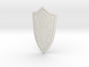 "BotW" Royal Shield in White Natural Versatile Plastic: 1:12