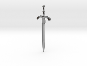 Sword Pendant in Polished Silver