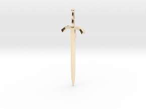 Sword Pendant in 14k Gold Plated Brass