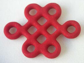 Mystic Knot Pendant in Red Processed Versatile Plastic