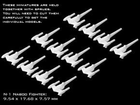 (Armada) 12x N-1 Naboo Starfighter in Tan Fine Detail Plastic