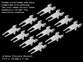 (Armada) 12x U-Wing (Folded Wings) in Tan Fine Detail Plastic