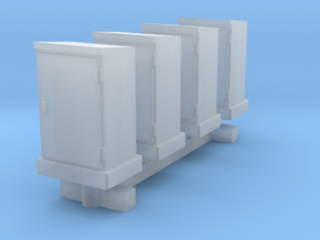 N Scale 4 High Voltage Cabinets in Smooth Fine Detail Plastic