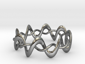 DMT Wrap Ring in Polished Silver (Interlocking Parts)
