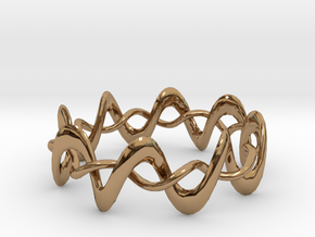 DMT Wrap Ring in Polished Brass (Interlocking Parts)