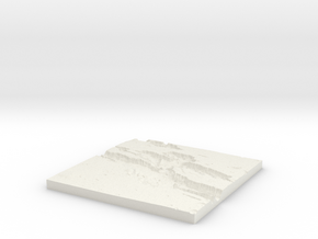 Diorama Base 04 War Zone in White Natural Versatile Plastic