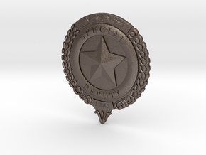 Wynonna Earp Marshall's Badge in Polished Bronzed Silver Steel