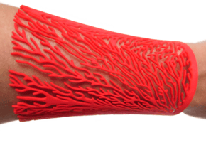 Branching Bracelet in Red Processed Versatile Plastic