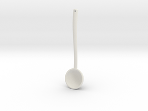 "BotW" Soup Ladle in White Natural Versatile Plastic: 1:12