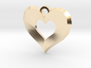 Heart pendant in 14K Yellow Gold