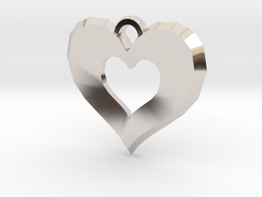 Heart pendant in Platinum