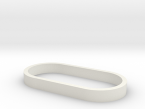 Parkhecke oval (Buchsbaum) 1:120 in White Natural Versatile Plastic