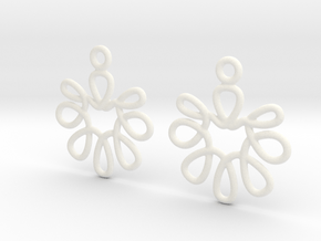 Celtic Weave Earrings - WE001 in White Processed Versatile Plastic