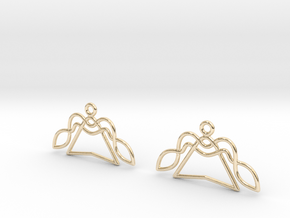Celtic Weave Earrings - WE003 in 14k Gold Plated Brass