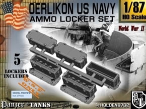 1-87 Oerlikon US Navy Ammo Locker SET in White Natural Versatile Plastic