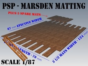 1-87 Marsden Matting Section in White Natural Versatile Plastic