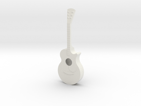 1/24 Scale Acoustic Guitar 2 in White Natural Versatile Plastic