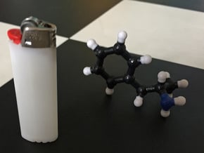 Amphetamine Molecule Model (Speed), 3 Sizes. in Full Color Sandstone: 1:10