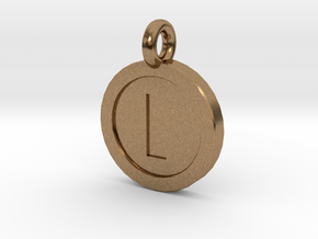 Mario Coin Pendant/Keychain in Natural Brass