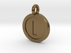 Mario Coin Pendant/Keychain in Natural Bronze