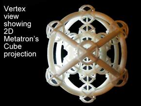 Metatron's Hypercube Variations 50mm in White Natural Versatile Plastic