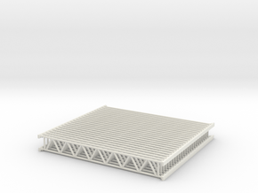 Lattice girder 01. HO Scale (1:87) in White Natural Versatile Plastic