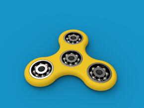 Fidget Spinner in Yellow Processed Versatile Plastic