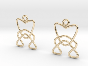 Celtic Weave Earrings - WE006 in 14k Gold Plated Brass