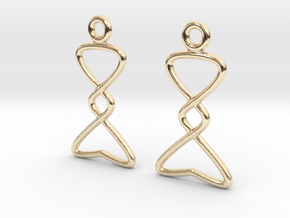 Celtic Weave Earrings - WE007 in 14k Gold Plated Brass