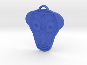 Doodle Face in Blue Processed Versatile Plastic: Small