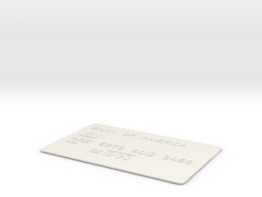 Bank card in White Natural Versatile Plastic