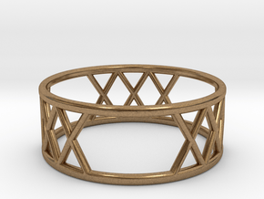 XXX Ring Size-8 in Natural Brass