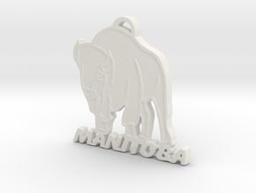 Manitoba Bison in Polished Bronzed Silver Steel: Small