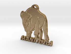 Manitoba Bison in Polished Gold Steel: Medium