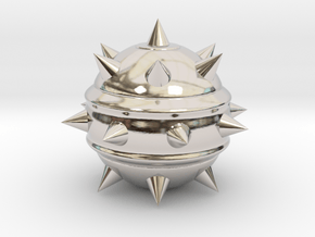 High-Poly Stickybomb (Hollow) in Rhodium Plated Brass: Small