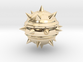 High-Poly Stickybomb (Solid) in 14K Yellow Gold: Extra Small