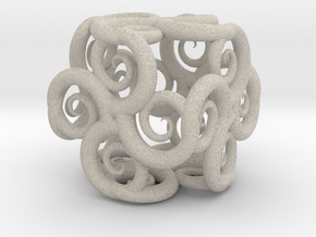 Spiral Fractal Cube in Natural Sandstone: Extra Small