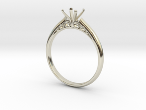 Engagement ring in 14k White Gold