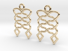 Celtic Weave Earrings - WE008 in 14k Gold Plated Brass