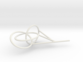 Three Link Knot bubble surface in White Natural Versatile Plastic