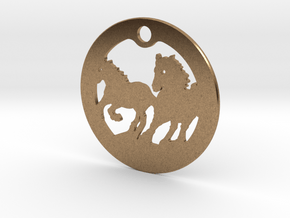 FREEDOM (precious metal earring/pendant) in Natural Brass