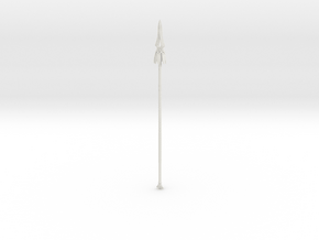 "BotW" Feathered Spear in White Natural Versatile Plastic: 1:12