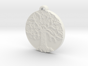 Tree of Life in White Natural Versatile Plastic: Small