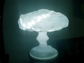 Mushroom Cloud Lamp in White Natural Versatile Plastic: Medium