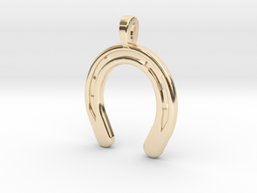 Horse Shoe pendent Small in 14K Yellow Gold
